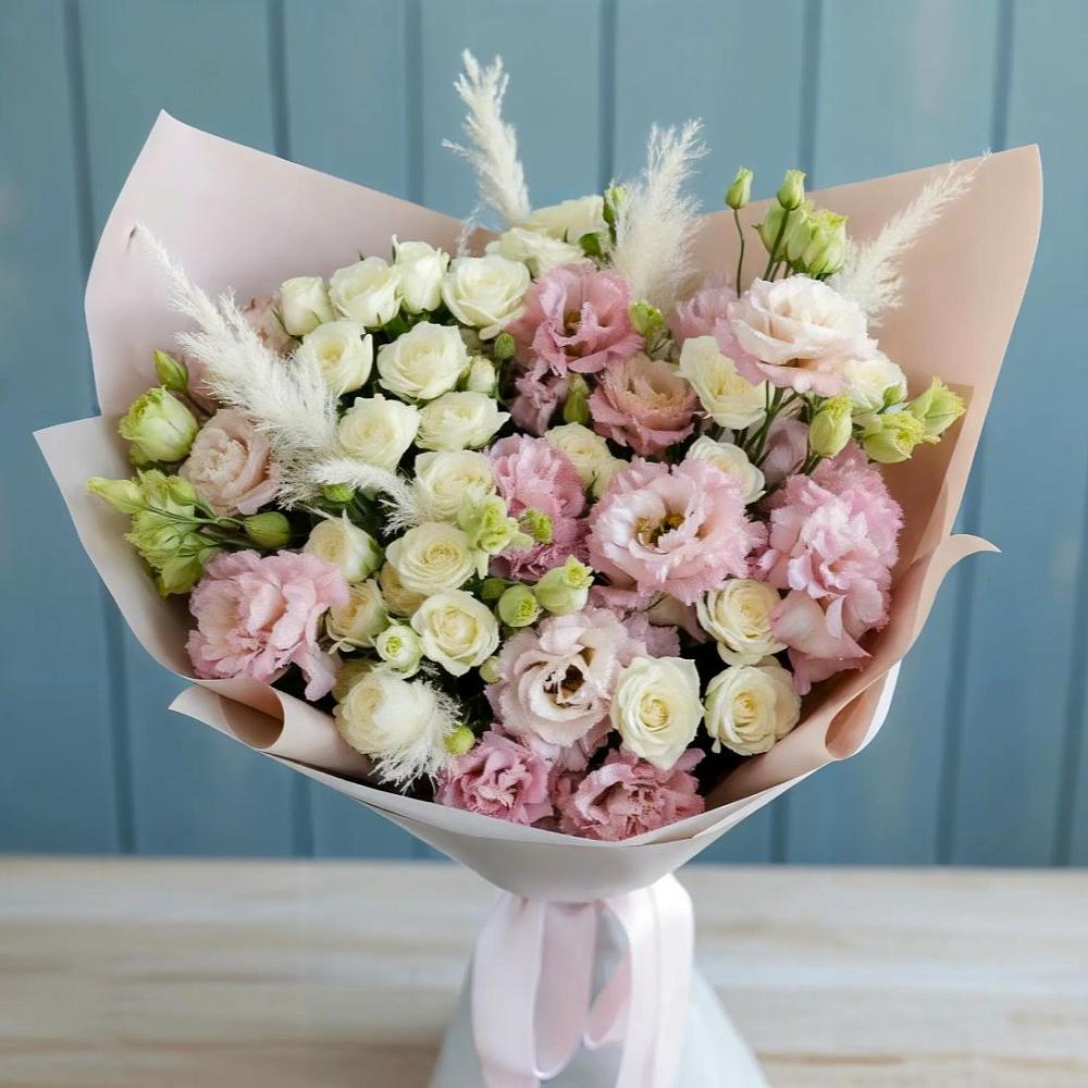 Букет цветов из: Альстромерии и Розы в Тайтурке