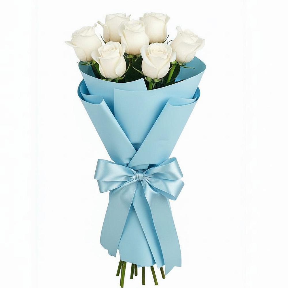 Букет 7 белых роз Проуд в Тайтурке
