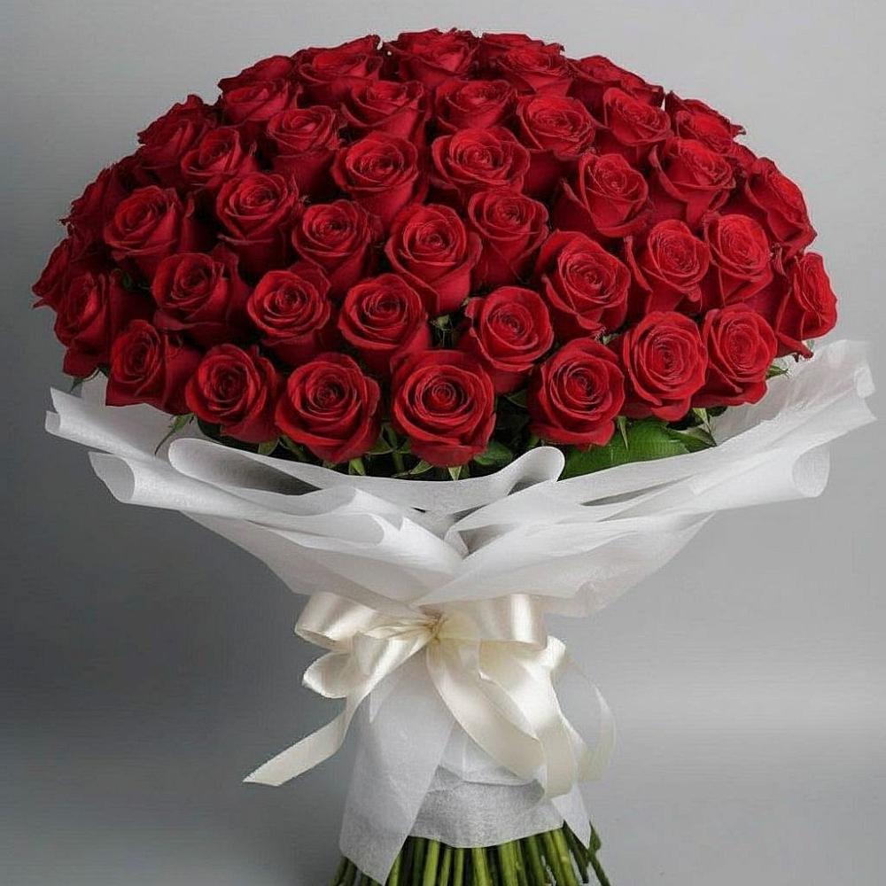 Букет 101 Красная роза Блэк Мэджик в Тайтурке