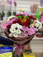 Букет цветов из:  Розы, Хризантемы и Альстромерии #REPLACE_PRED# Тайтурке
