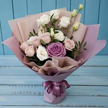 Букет цветов из:  Розы и Лизиантусы в Тайтурке