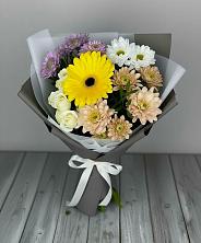Букет цветов из:  Розы, Герберы и Хризантемы в Тайтурке
