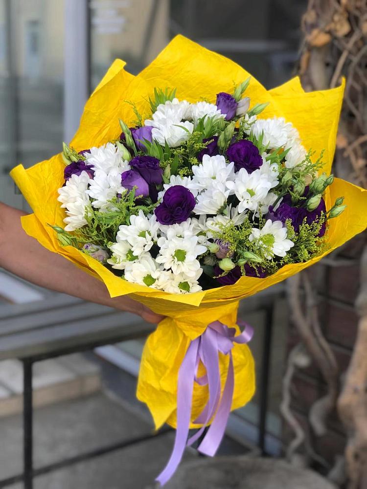 Букет цветов из: Ирисы, Хризантемы и Ромашки в Тайтурке