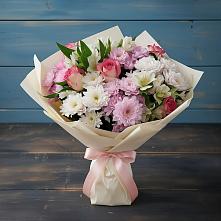 Букет цветов из:  Хризантемы, Альстромерии и Розы в Тайтурке