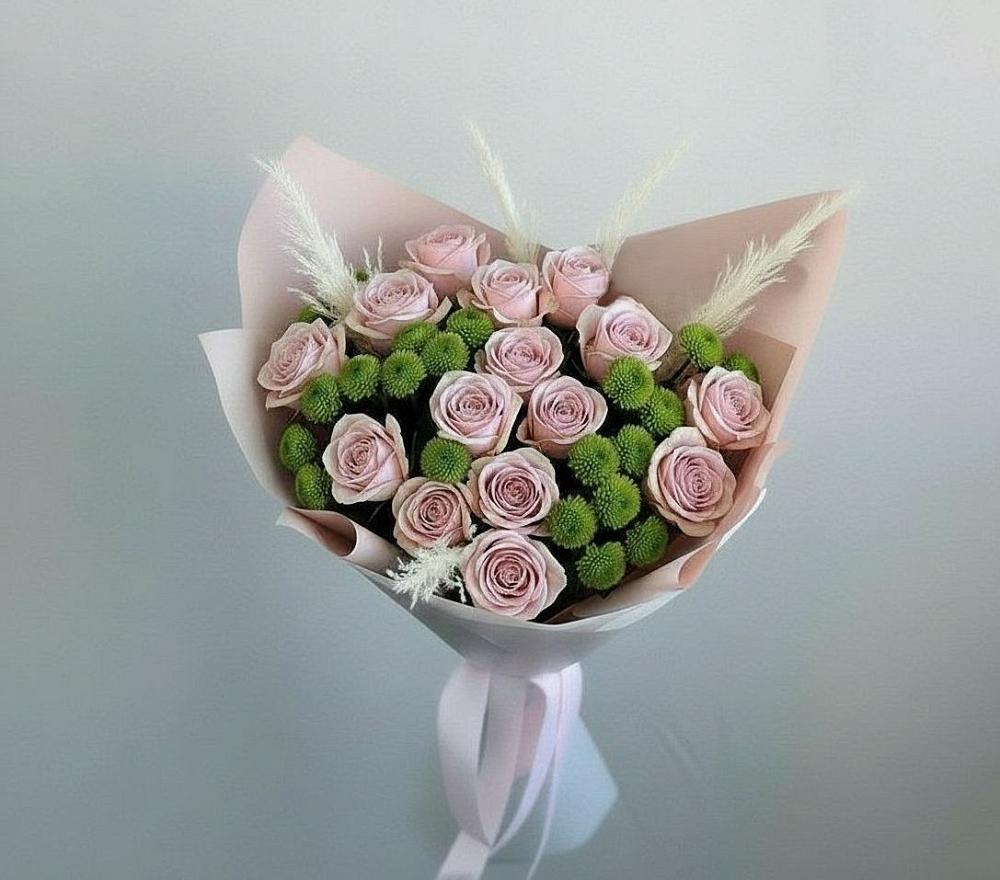 Букет цветов из: Розы и Хризантемы в Тайтурке