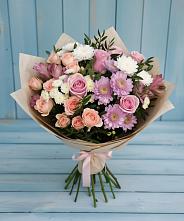 Букет цветов из:  Хризантемы, Розы и Альстромерии в Тайтурке
