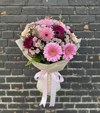 Букет цветов из:  Герберы и Хризантемы в Тайтурке