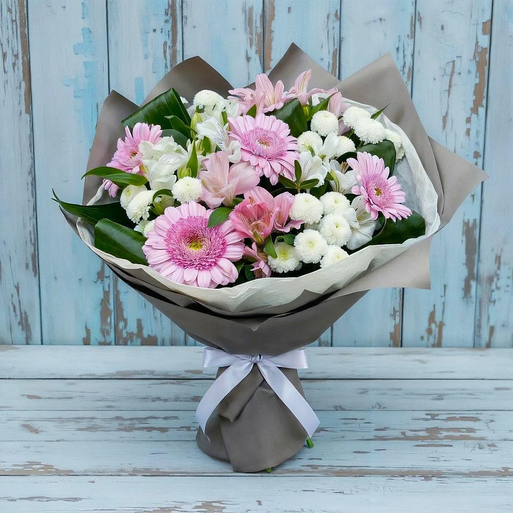 Букет цветов из: Герберы, Альстромерии и Хризантемы в Тайтурке