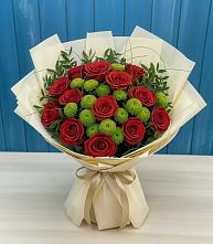 Букет цветов из:  Розы и Хризантемы в Тайтурке