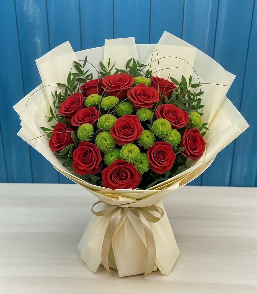 Букет цветов из: Розы и Хризантемы в Тайтурке