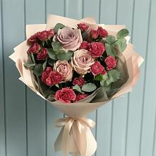 Букет цветов из:  Гвоздики и Розы в Тайтурке