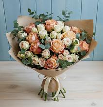 Букет цветов из:  Альстромерии и Розы в Тайтурке